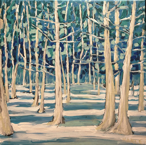 Blue Winter Forest